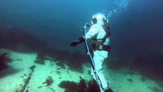 Antique Diving US Navy Mk V Diving in Tasmania [upl. by Anayt]