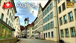 Aarau Switzerland WalkingTour  4K [upl. by Leahciam637]