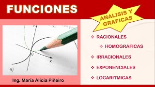 Funciones Racional Homográfica Irracional Exponencial y Logarítmica [upl. by Parette]