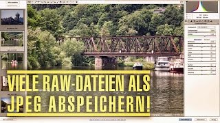 Viele RawBilder als jpeg speichern Photoshop Tutorial für Einsteiger [upl. by Kazimir323]