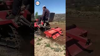 Rubber Track Mini Tractor with Gear Drive Rotary Cultivator [upl. by Zilber905]