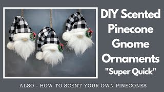 DIY Scented Pinecone Gnome OrnamentChristmas GnomeNo Sew GnomeDIY Gnome [upl. by Asteria]