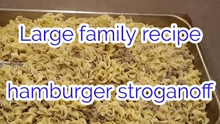 Large Family Recipe Hamburger Stroganoff [upl. by Aihseya]