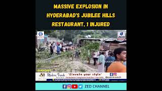 Massive Explosion In Hyderabads Jubilee Hills Restaurant 1 Injured [upl. by Rebmit]