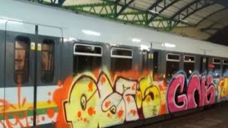 Vandalizan con grafiti tren del Metro  Teleantioquia Noticias [upl. by Nivrag]