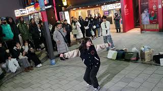 STREET ARTIST YU KAGAWA amp HYOJIN INTERACTIVE HONGDAE BUSKING 240111 [upl. by Fendig]