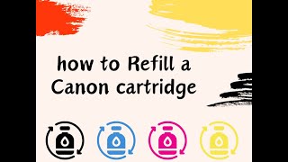 How to Refill a Canon 540 amp 540xl Black ink cartridge [upl. by Airtemed726]