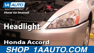 How to Replace Headlight 0307 Honda Accord [upl. by Limaj965]