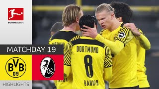 Borussia Dortmund  SC Freiburg 51  Highlights  Matchday 19 – Bundesliga 202122 [upl. by Oenire819]