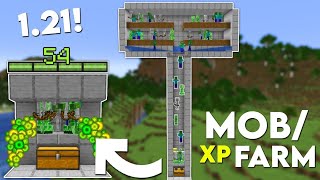 Minecraft EASY MOB XP FARM TUTORIAL 121 Without Mob Spawner [upl. by Dorcea]