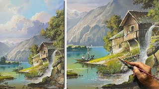 quotLake Harmonyquot Acrylic painting Artist  Viktor Yushkevich 168 [upl. by Lathrope]