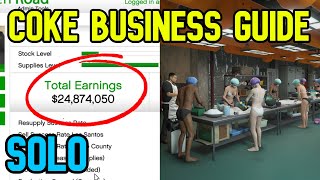 Gta 5 Cocaine Business Solo Guide  How to Make Money With Coke Business [upl. by Ermentrude31]