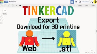 Old version 7 Tinkercad tutorials  Export  download for 3D printing   3D modeling How to [upl. by Urbai]