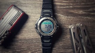 Casio Twin Sensor SGW100 review  DIGITAL COMPASS AND THERMOMETER [upl. by Jordana129]