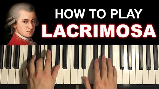 Mozart  Lacrimosa Piano Tutorial Lesson [upl. by Canter]