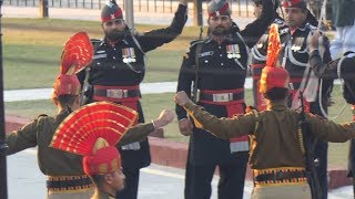 INDIAN BSF Vs PAKISTAN Rangers Parade Ceremony at Wagah Attari Border Video in 4k ultra Hd [upl. by Elmore]