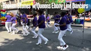 Broken Stones Line Dance w Queens [upl. by Dinny]