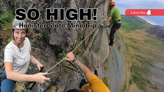 Hanging off the side of a mountain via Ferrata uk 🗻 [upl. by Josie]