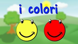 I colori in italiano per bambini  Impara litaliano  Aprenda italiano [upl. by Jaclin]