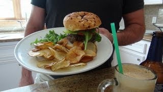 Cooking with Marc Burgers stuffed with Brie cheese and fried potato crisps [upl. by Nas]