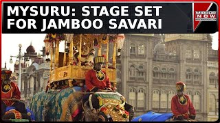 Stage Set For Mysuru Dasara  Jumboo Savari amp Torchlight Parade 51 Tableaux To Be Display  Watch [upl. by Aliuqa753]