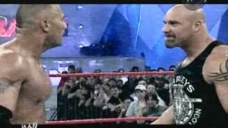 WWE Backlash 2003 The Rock vs Goldberg Promo HQ [upl. by Kay748]