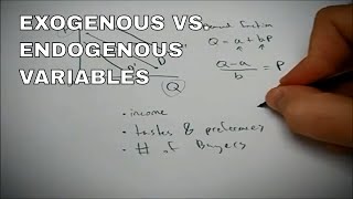 The difference between endogenous and exogenous varaibles [upl. by Sinnylg]