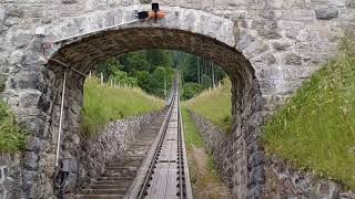 Bürgenstock Funicular Drivers Eye View  Switzerlands Most Expensive Funicular [upl. by Abdu]