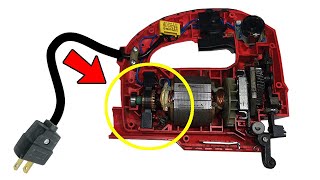 Como cambiar las ESCOBILLAS de un MOTOR eléctrico sierra caladora RDM pro [upl. by Ellezaj]