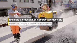 Exemple de réussite en compactage des sols  Pilonneuses plaques et rouleaux de Wacker Neuson [upl. by Nitnilc]