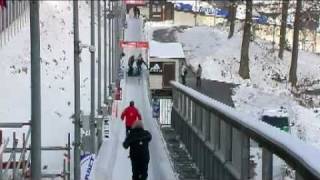 Bobsled  Crash Brazilian Bobsleigh Women during WC Winterberg 2011 [upl. by Tingey]