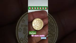 Italy 10 Euro Cents 2002 Super Top Coin ytshorts coin euro [upl. by Coussoule172]