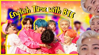 BTS ENGLISH TIME  BTS Speaking English Compilation [upl. by Tnomyar]