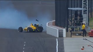 IndyCar Series 2018 Indy 500 Hélio Castroneves Crash [upl. by Allistir]