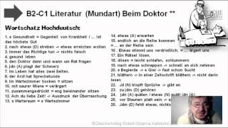 A2B2 Wortschatz Hochdeutsch zu Beim Doktor E Meinzer [upl. by Yrrab]