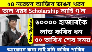 আহি গল 🔴৬০০০০ টকা লাভ কৰিব শেষ সময় ৩০ তাৰিখ NSP Scholarship new update 🔥 [upl. by Afatsom]