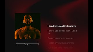 John Legend  I Dont Love You Like I Used To Lyrics [upl. by Ecnarual]