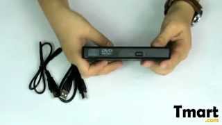 2799 Slim Portable USB 20 External Optical DVD Combo CDRW Burner Writer Drive BlackNT504BLmp4 [upl. by Copp]