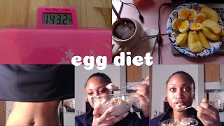 I tried the EGG DIET for 5 days dietvlog dietchallenge LOST 7 LBS [upl. by Kere968]