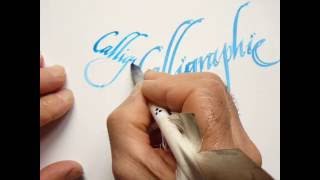 33  CALLIGRAPHIE LATINE  Ecriturequot Chancelièrequot [upl. by Nessah]