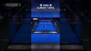 😱 OMG 😱 ALMOST TAPIA padel sports padelpractice highlights padelcourt premierpadel shorts [upl. by Yssak258]