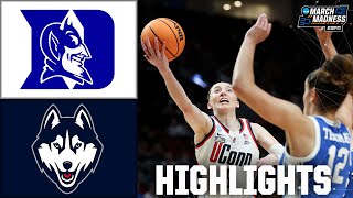 NCAA Tournament Sweet 16 Duke Blue Devils vs UConn Huskies  Full Game Highlights [upl. by Daffi724]