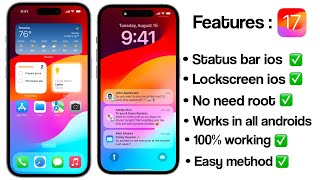 How to get iOS 17 on Android  Convert into iPhone 15 pro max  Complete tutorial  100 working 🔥 [upl. by Arik]