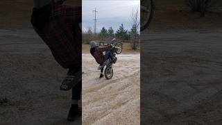 Practicing my slow wheelies kx450 motocross kx85 motorcycleracing kx112 powersports wheelie [upl. by Annabela]