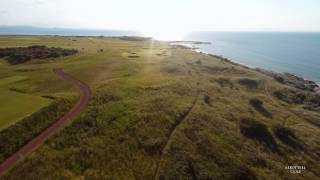 Gullane Golf Club from the air  2015 Scottish Open venue [upl. by Nahsar899]