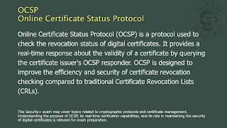 OCSP  Online Certificate Status Protocol [upl. by Rizika]