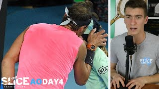 Rafa Nadal KISSES Ball Girl  THE SLICE AO Day 4 [upl. by Valoniah]