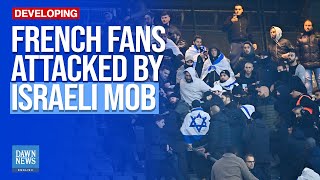 Israeli Anthem Booed Scuffles Seen at Football Game at Stade de France  Dawn News English [upl. by Esoranna185]