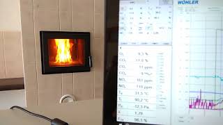 Testing microgasification inside a heat storage stove [upl. by Oiramrej]