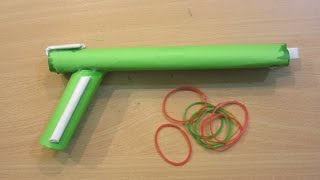 How to Make a Paper Gun that Shoots 2 Rubber Bands  Easy paper Shotgun Tutorials [upl. by Adnorrahs]